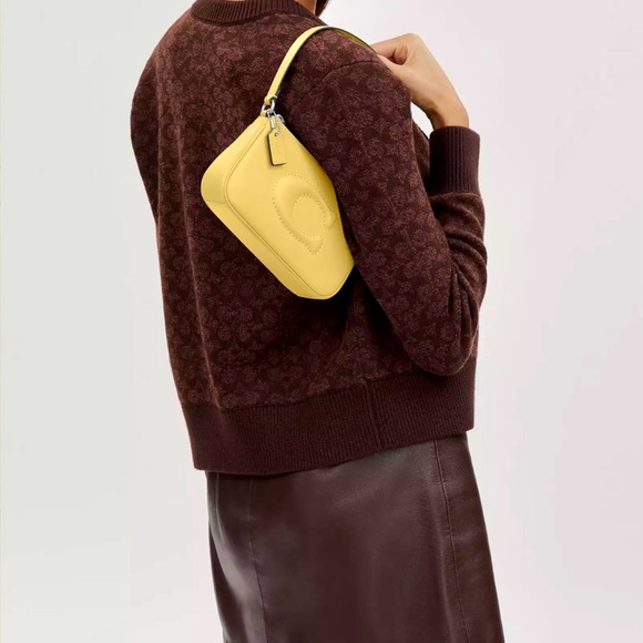 Coach Leather Nolita 19 Handbag in Silver/Daisy - Picture 13 of 16